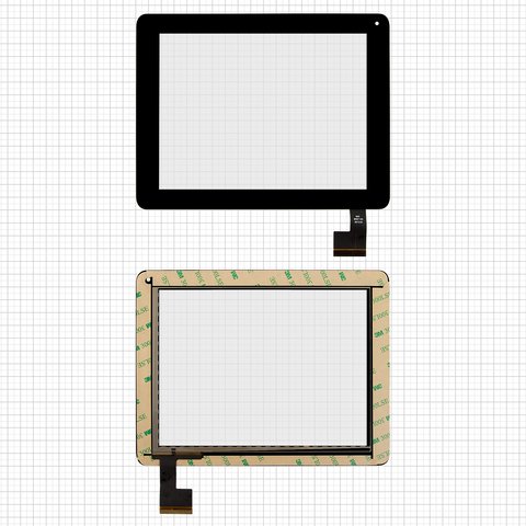 Сенсорний екран для China Tablet PC 8"; Modecom FreeTab 8001 3G; Digma  iDsD8, чорний, 199 мм, 50 pin, 154 мм, ємнісний, 8", #QSD 8007 03