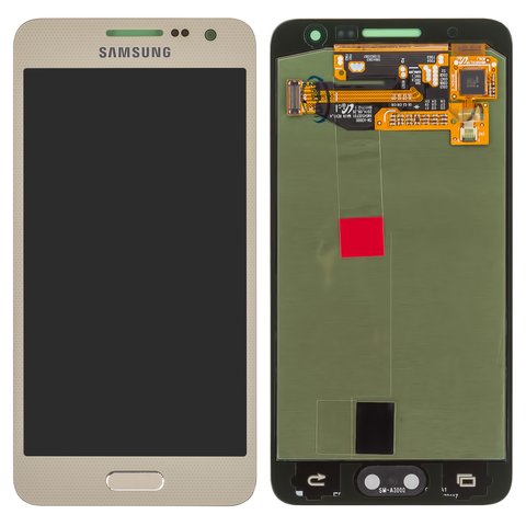 Дисплей для Samsung A300F Galaxy A3, A300H Galaxy A3; Samsung, золотистый, Original, сервисная упаковка, #GH97 16747F