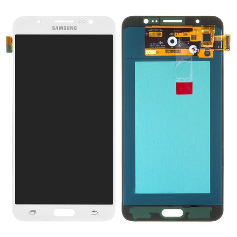 Дисплей для Samsung J710 Galaxy J7 2016 , білий, без рамки, Оригінал переклеєне скло 