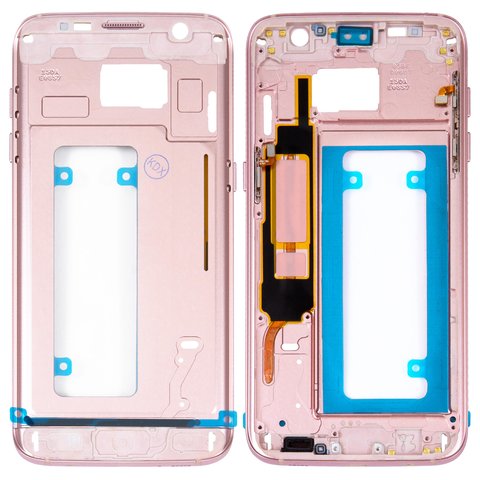 Средняя часть корпуса для Samsung G935F Galaxy S7 EDGE, розовая