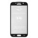 Защитное стекло All Spares для Samsung A720F Galaxy A7 (2017), 5D Full Glue, черный, cлой клея нанесен по всей поверхности
