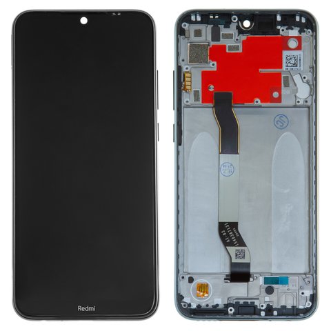 Дисплей для Xiaomi Redmi Note 8T, чорний, Лого Redmi, з рамкою, Оригінал переклеєне скло , M1908C3XG
