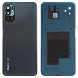 Задня панель корпуса для Xiaomi Redmi Note 10 5G, сіра, із склом камери, graphite gray