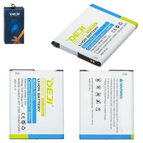 Аккумулятор Deji EB BA013ABY для Samsung A013 Galaxy A01 Core, M013 Galaxy M01 Core, Li ion, 3,85 B, 3000 мАч