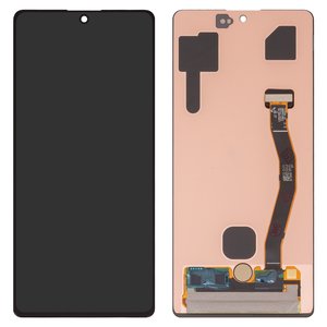Дисплей для Samsung G770 Galaxy S10 Lite, черный, без рамки, High Copy, OLED 