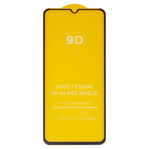 Защитное стекло для Samsung A025F DS Galaxy A02s, A037F Galaxy A03s, совместимо с чехлом, Full Glue, без упаковки , черный, cлой клея нанесен по всей поверхности