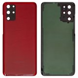 Задня панель корпуса для Samsung G985 Galaxy S20 Plus, G986 Galaxy S20 Plus 5G, червона, із склом камери, aura red