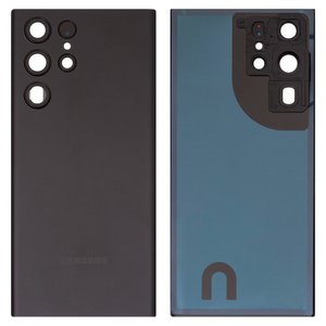 Задняя панель корпуса для Samsung S908B Galaxy S22 Ultra 5G, черная, со стеклом камеры