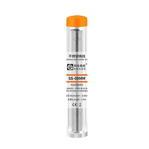 Припій Amaoe SS 08MM, 0,8 мм, 2,8 м, для паяння нікелевих пластин акумуляторів, для нержавіючої сталі