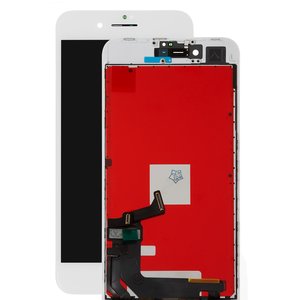 Дисплей для iPhone 8 Plus, белый, с рамкой, AAA, tianma