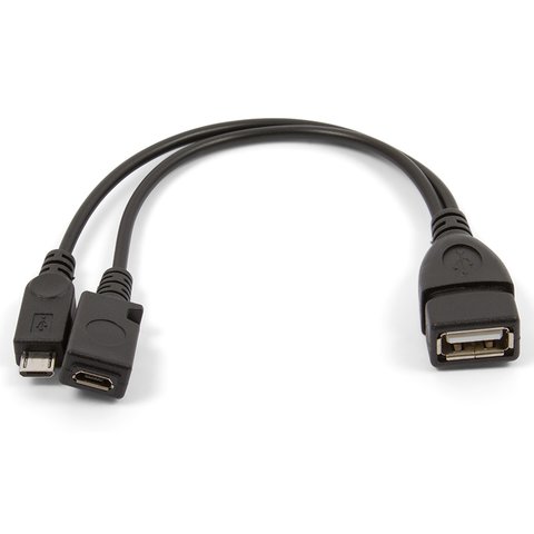 Кабель micro USB OTG, питание micro USB, 2 в 1, тип 1