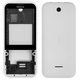 Housing compatible with Nokia 225 Dual Sim, (white)