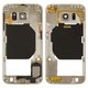 Housing Middle Part compatible with Samsung G920FD Galaxy S6 Duos, (golden)