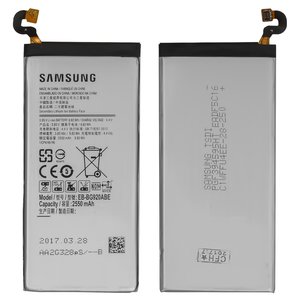 Battery EB BG920ABE compatible with Samsung G920 Galaxy S6, Li ion, 3.85 V, 2550 mAh, Original PRC  