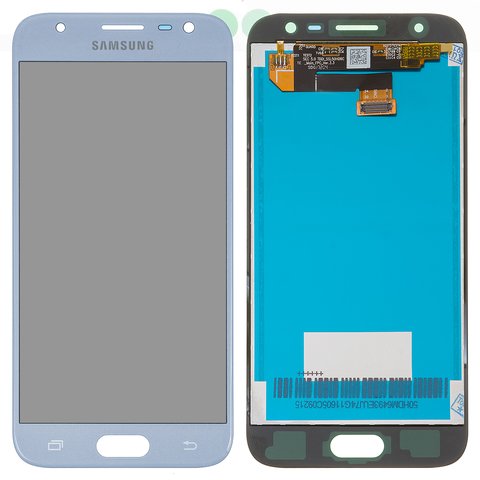 Дисплей для Samsung J330 Galaxy J3 2017 , голубой, без рамки, Оригинал переклеено стекло 