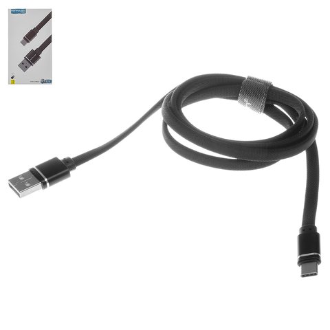 USB кабель Konfulon S78, USB тип C, USB тип A, 100 см, 3 A, черный