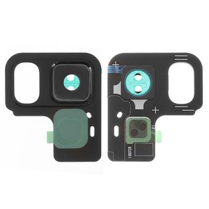 Camera Lens compatible with Samsung A530 Galaxy A8 2018 , A730 Galaxy A8+ 2018 , black, with frames 
