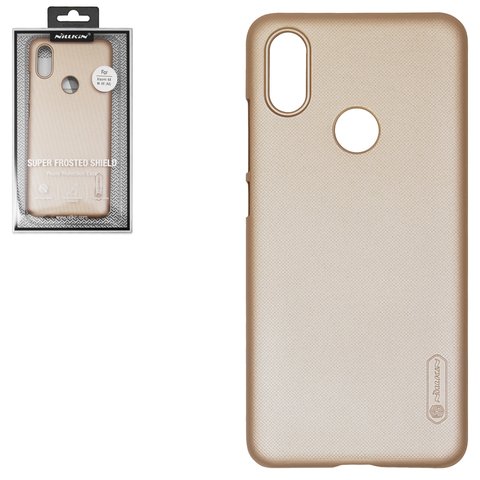 Case Nillkin Super Frosted Shield compatible with Xiaomi Mi 6X, Mi A2, golden, with support, matt, plastic, M1804D2SG, M1804D2SI  #6902048157484
