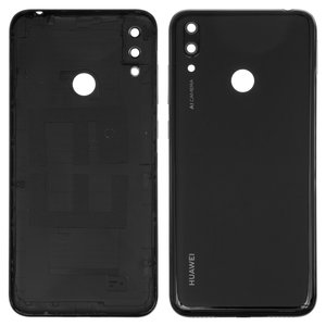 Panel trasero de carcasa puede usarse con Huawei Y7 2019 , negra, midnight black