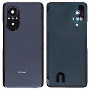 Housing Back Cover compatible with Huawei Nova 9 SE, black, with camera lens 