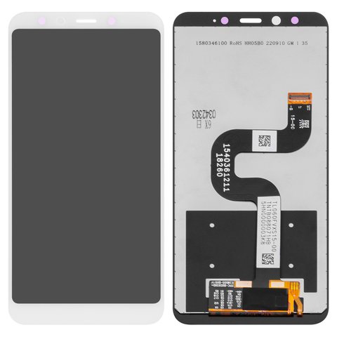 LCD compatible with Xiaomi Mi 6X, Mi A2, white, without frame, Copy, TFT  M1804D2SG, M1804D2SI 