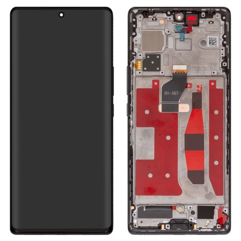 LCD compatible with Huawei Honor 70, black, with frame, Original PRC , FNE AN00, FNE NX9 