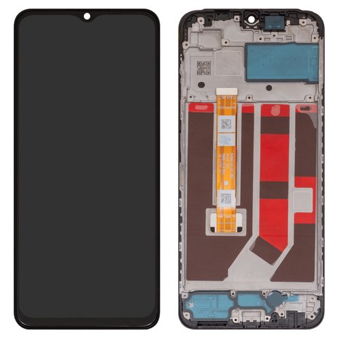 Pantalla LCD puede usarse con Oppo A38, negro, con marco, Original PRC , CPH2579, HTF066H015 FPC A1, BV066G3M