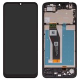 LCD compatible with Motorola Moto E13 XT2345, (black, with frame, High Copy, XT2345)