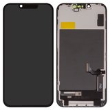 Pantalla LCD puede usarse con iPhone 14, negro, con marco, AAA, (TFT), ZY, LTPS FHD