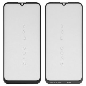 Housing Glass G+OCA PRO compatible with Tecno Spark 6 Go KE5, KE5J , Spark Go 2020 ; Infinix Hot 10 Lite, with OCA film, black 