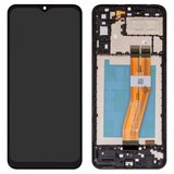 LCD compatible with Samsung A042 Galaxy A04e, (black, with frame, High Copy)