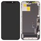 LCD compatible with iPhone 12, iPhone 12 Pro, (black, with frame, HC, without error, (OLED), DD-OLED OEM soft, diagnosable)