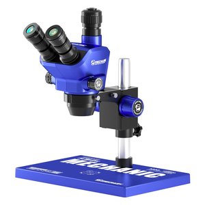 Microscopio Mechanic D80T B5, trinocular, 8X 80X