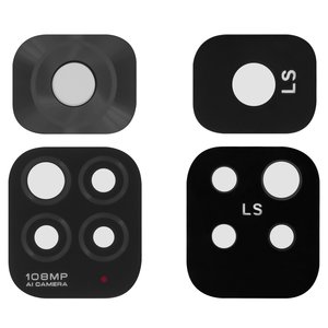 Camera Lens compatible with Xiaomi Redmi Note 11S, black, without frame 