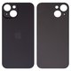 Housing Back Cover compatible with iPhone 15, (black, no need to remove the camera glass, HC, big hole)