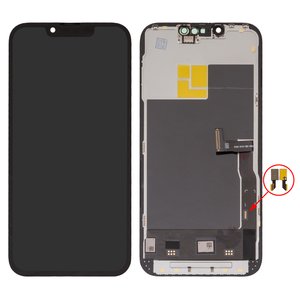 Дисплей для iPhone 13 Pro, черный, с рамкой, HC, без микросхемы, OLED soft 