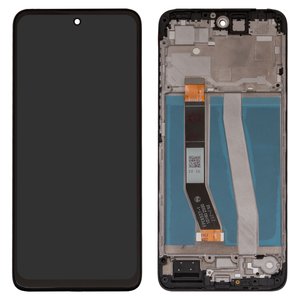 LCD compatible with Motorola Moto G14 PAYF0010IN, black, with frame, High Copy, FPC6527 