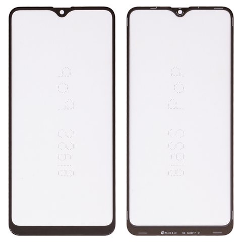 Housing Glass G+OCA PRO compatible with Samsung A207 Galaxy A20s, with OCA film, black 