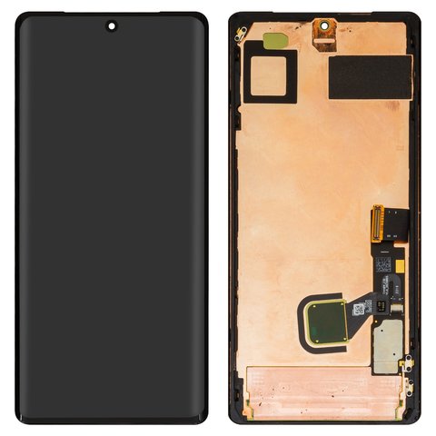 LCD compatible with Google Pixel 7 Pro, black, with frame, original change glass 