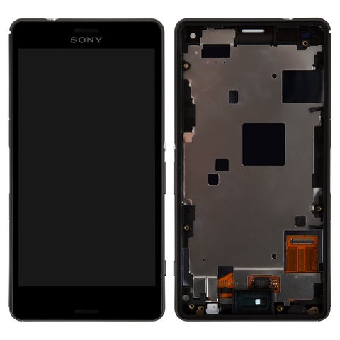 Pantalla LCD puede usarse con Sony D5803 Xperia Z3 Compact Mini, D5833 Xperia Z3 Compact Mini, negro, con marco, Original PRC