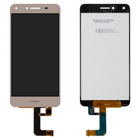 Pantalla LCD puede usarse con Huawei Y5 II, dorado, Logo Huawei, sin marco, Original PRC , CUN U29 CUN L21 