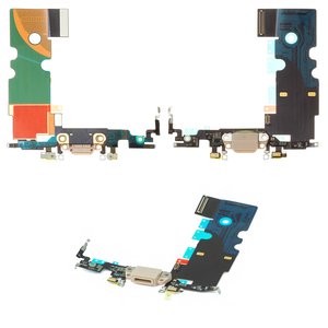 Cable flex puede usarse con iPhone 8, del conector de carga, dorado