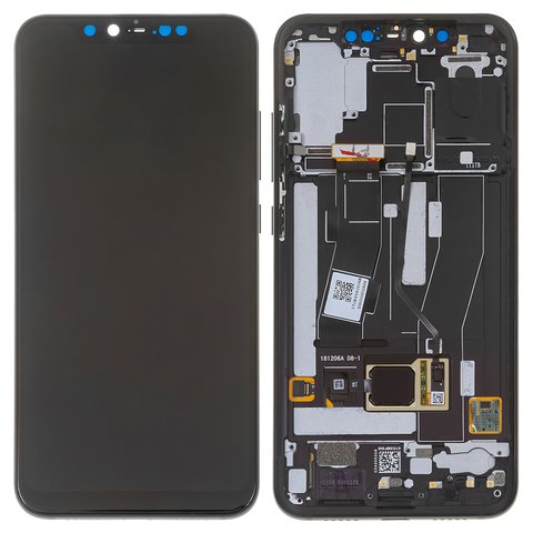 Pantalla LCD puede usarse con Xiaomi Mi 8 Pro, negro, con marco, Original PRC , con escáner de huellas dactilares Touch ID , M1807E8A