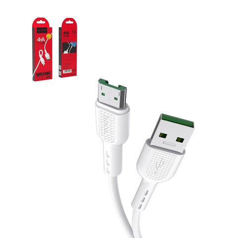 Cable USB Hoco X33, USB tipo A, micro USB tipo B, 100 cm, 4 A, blanco, VOOC, #6931474709158