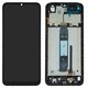 Pantalla LCD puede usarse con Xiaomi Redmi A2, Redmi A2 Plus, negro, con marco, Original (PRC)
