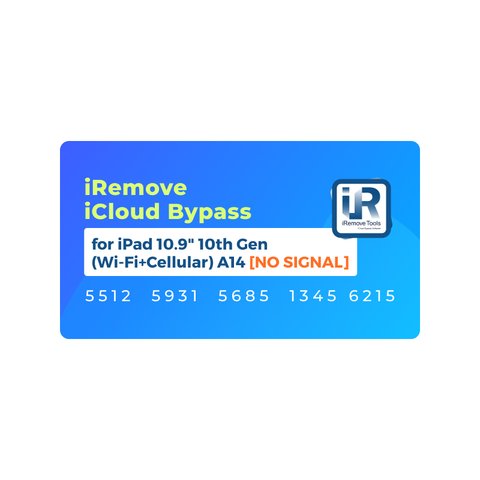 iRemove iCloud Bypass para iPad 10.9 inch 10th Gen Wi Fi+Cellular  A14 [NO SIGNAL]