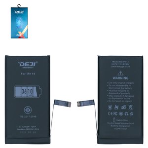 Batería Deji puede usarse con Apple iPhone 14, Li ion, 3.87 V, 3610 mAh, mayor capacidad, original IC