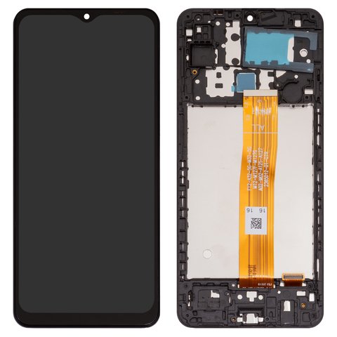 Pantalla LCD puede usarse con Samsung M127 Galaxy M12, negro, con marco, High Copy