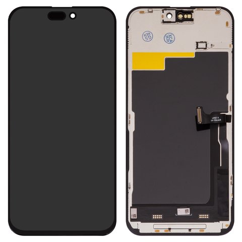 Pantalla LCD puede usarse con iPhone 15 Pro Max, negro, con marco, AAA, TFT , ZY, LTPS FHD