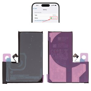 Batería puede usarse con iPhone 14 Pro, Li ion, 3.87 V, 3350 mAh, mayor capacidad, sin mensaje de error, A2866 , genuine IC